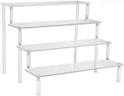 Acrylic Riser Display Stand, 4 Tier Clear Acrylic Display Shelf for Action Figures,Perfume Makeup Dessert Display Risers Steps Dessert Table Stands for Organizer