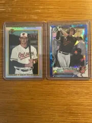 Adley Rutschman Orioles Lot (2) Rookie Refractors Bowman Chrome & Sapphire MINT