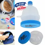 two-layer portable funnel powder Protein powder box set medicine cases pill box