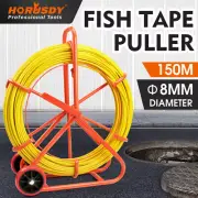 HORUSDY Fish Tape Puller Fiberglass 150M×8MM Wire Cable Running Duct Rodder