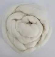Needle Felting 100% Natural Wool Top Roving: CREAMY WHITE - 3.5 Ounces