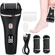Foot Callus Remover Tool Electric - Pedicure Tool File Water-Proof,Rechargeable Cordless Digital Foot Grinder with Light for Home Salon Spa Shower Pedicure Callus Removal
