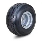 WANDA Golf Cart Tire Wheel Assembly 18X8.5-8 4-Ply w/4 Lugs on 4" Silver Rim