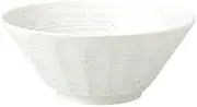 Set of 5 White Powder Argument Surpass 6.8 Noodle Bowl [21.5 x 9cm 1150cc 720g] [Ramen Bowl] [for Chinese Asian Noodle Shop Japanese Unit Restaurant Business]