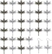 [CHGCRAFT] 32 Pcs Dragonfly Charms Dragonfly Pendant Alloy Dragonfly Shape Pendant Charms for Bracelet Necklace Earrings Bracelet Jewelry Making, Metal, No Gemstone