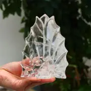 0.99kg Natural Clear quartz Hand Carved Skull Reiki Crystal Skull Decor Gift