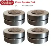 4x 45mm/1.8" Speaker Feet Speaker Isolation Feet w/ Stainless Steel Balls 100KG