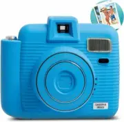 BRAND NEW SHARPER IMAGE Instant Camera with Flash, 5 Lighting Modes BLUE