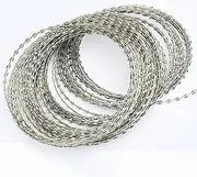 Razor Wire Barbed Wire Spiral Razor Wire Barbed Wire, Stainless Steel Galvanized Protect Wire, Courtyard Protection Fencing for Garden Courtyard Farm