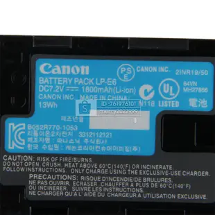 Canon 佳能原廠 EOS 5D3 5D4 7D Mark II 60D 7D2 80 90D 相機電池 LP-E6E