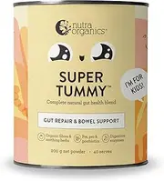 Nutra Organics Super Tummy Gut Repair & Bowel Support 200g | Gut Health Blend for Kids | Supports Digestive Health & Immunity (40 Serves)
