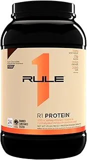 Rule1 R1 100% Whey Protein Isolate and Hydrolysate Protein Powder 1.72 lb, Dark Chocolate Naturally Flavoured (24 Servings)