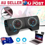 USB Clip-On Computer Sound Bar Stereo Laptop Lightweight Notebook Mini Speaker