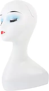 MUSISALY Plastic Wig Stand Mannequin Head for Display and Styling Lightweight Durable Hairpiece Holder for Wig Making and Drying Convenient Use for Barbers and Hair Stylists