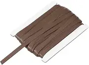 uxcell Double Fold Bias Tape for Sewing 1/3 Inch x 12 Yards Satin Pre-fold Continuous Binding Tape for Seaming Quilting Hemming Binding DIY Crafts, Brown
