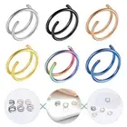 6 Pcs Nose Ring Earrings Piercings Hoops Spiral for Women Man Miss
