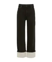 JW Anderson Contrast Turn-Up Denim Jeans 26 smoke color