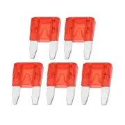 5 Pack Mini 10AMP APM/ATM Universal Car Fuses Blade Short Circuit Protection