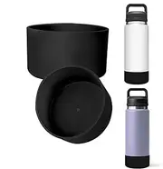 2Pcs Silicone Boot for YETI Rambler 36oz Bottle, Anti-Slip Sleeve Bottom Protector Accessories for YETI Rambler 36oz, BPA Free Silicone (Black)