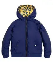 GUESS Boys All Over Printed Reversible Padded Jacket navy Size 14