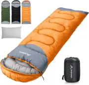 0 Degree Winter Sleeping Bags(480Gsm) for Adults-Cold Weather Camping Sleeping B