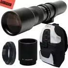 500mm 1000mm f/8 Telephoto Lens + BackPack for Nikon D3000, D3100, D3200, D3300