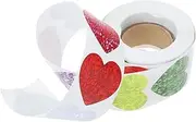 GRADENEVE 1Roll Heart Shape Self Adhesive Sealing Stickers Labels for Packing DIY Decoration for Valentine Day School Parties and More