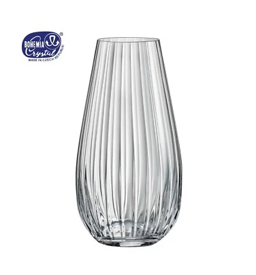 Bohemia Crystal Waterfall Vase 24.5cm Crystal Glass