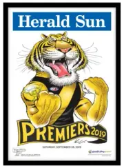 2019 AFL PREMIERS RICHMOND TIGERS GWS GRAND FINAL MARK KNIGHT WEG PRESALE FRAMED