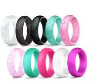 Silicone Rings Womens Set - 10 Pcs
