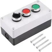 uxcell Push Button Switch Box Momentary Red Green Switches and Latching 2 Positions Rotary Switches