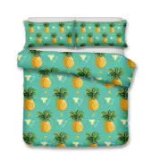 3D Pineapple Geometry Green Quilt Cover Set Bedding Sets Pillowcases 64