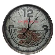 Union Hotel D60cm Round Modern moving cogs Clock - Silver
