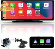 9.26'' Wireless Apple CarPlay & Android Auto Box Backup Camera, Bluetooth/AUX/FM