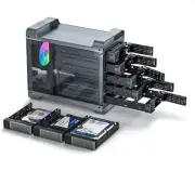5 Bay RAID Hard Drive Enclosure USB3.0 External HDD Enclosure for 2.5"&3.5"