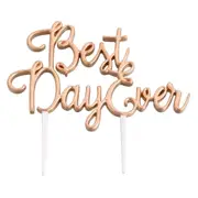Wedding Cake Topper Best Day Ever Reception Decoration for Bride and Groom