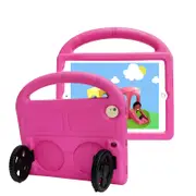 Wheel iPad Case For iPad 9.7inch Air1/2 Pro9.7 Shockproof Stand Cover With Handle Stand-Rose