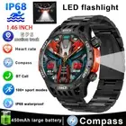 Smart Watch Compass GPS Track Flash Light Waterproof Wristband Fitness Tracker C
