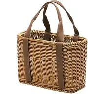 Picnic Basket Portable Plastic Picnic Basket Imitated Rattan Picnic Hamper Vegetable Basket Outdoor Picnic Baskets 2 Persons Hamper Storage for Camping and Outdoor Party