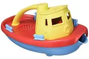 Green Toys Tugboat, Assorted CB - Pretend Play, Motor Skills, Kids Bath Toy Floating Pouring Vehicle. No BPA, phthalates, PVC. Dishwasher Safe, Recycled Plastic, Made in USA.