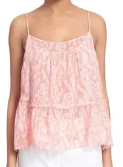 NWT $198 DVF Diane von Furstenberg Silk Chiffon Top Size M