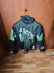 Artic cat Snowmobile Coat Adult Small Green Black And White