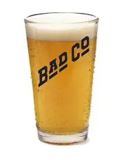 Bad Co. - Rock and Roll - 16oz Pint Beer Mixing Glass Liquor Coffee Seltzer Tea