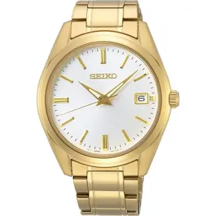 【SEIKO 精工】CS經典石英男錶39mm金色(SUR314P1/6N52-00A0K)