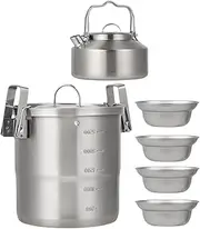 Backpacking Cookware, Camping Cookware Kit, Lightweight Survival Gear for Adults Backpacking Outdoor Travel Lawn Picnic Backyard Hiking