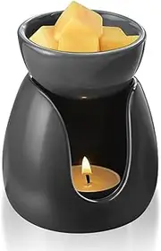 [FYting] Oil Burner for Essential Oils, Oil Burner, Tea Light, Ceramic Diffuser for Essential Oils, Aromatherapy Oven, Candle Lamp, Candle Holder for Halloween, Christmas, Birthday (Black)