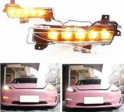 Left & Right LED Fog light Daytime Running Lamp Cover For Tesla Model 3 Model Y