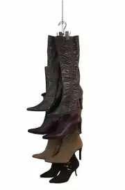 Boot Stax Hanging Organizer-Boot Storage with 6 Silver Hangers by Boottique