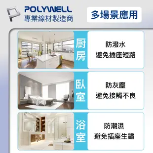 POLYWELL 電源插座保護蓋 防潮 防塵 防潑水 防誤插 寶寶安全 適用牆上插座 排插 寶利威爾 台灣現貨