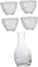 FUNNETOYU 1 Set Japanese Style Sake Pot with Cups Elegant Wine Dispenser for Home Bar and Restaurant for Entertaining Guests and Special Occasions